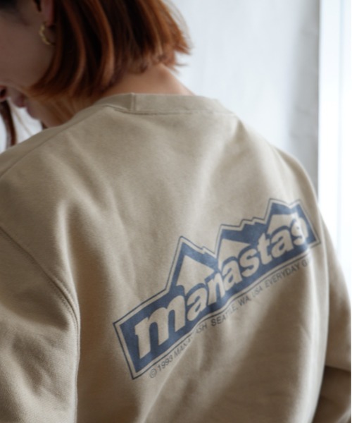 MANASTASH（マナスタッシュ）の「MANASTASH/マナスタッシュ　W's SWEAT BACK LOGO　ウィメンズ　スウェット　バックロゴ（スウェット・レディース・ナチュラル/サンドベージュ/チャコールグレー/パープル・MEDIUM）」の21枚目の写真
