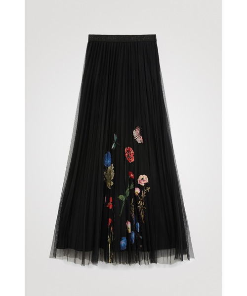 Desigual（デシグアル）の「ダブルレイヤード ロングプリーツスカート（スカート・レディース・ブラック・L/S/M）」の5枚目の写真