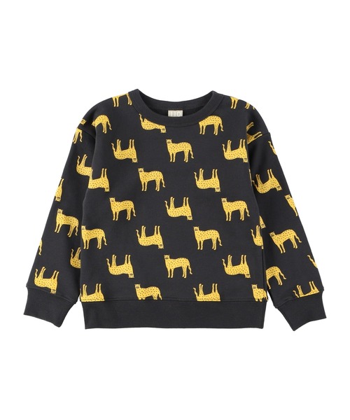 DILASH（ディラッシュ）の「ひょうプリント総柄トレーナー（スウェット・キッズ・グレー/チャコール・120/130/110/140/150/100/80/90）」の2枚目の写真