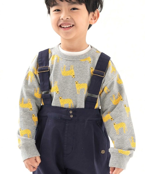 DILASH（ディラッシュ）の「ひょうプリント総柄トレーナー（スウェット・キッズ・グレー/チャコール・120/130/110/140/150/100/80/90）」の5枚目の写真