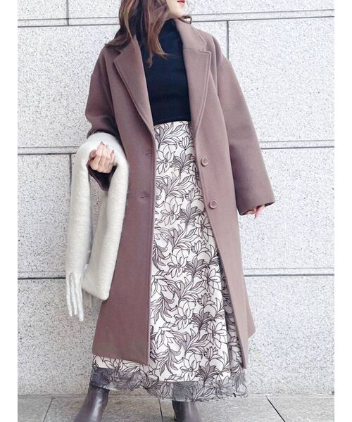 MERCURYDUO（マーキュリーデュオ）の「ランダムリブタートルニット（ニット/セーター・レディース・オフホワイト/ブラック/ラベンダー/ベージュ・FREE）」の12枚目の写真