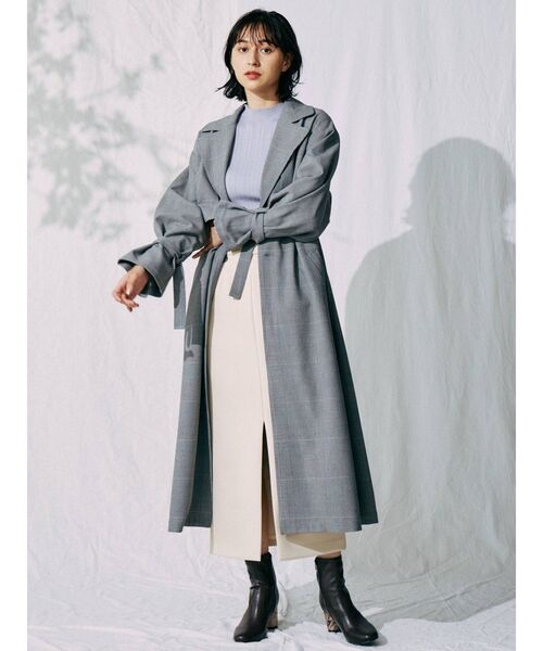 MERCURYDUO（マーキュリーデュオ）の「ランダムリブタートルニット（ニット/セーター・レディース・オフホワイト/ブラック/ラベンダー/ベージュ・FREE）」の21枚目の写真