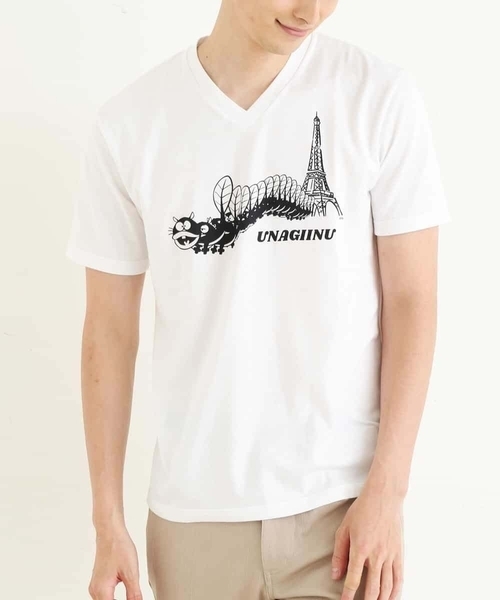 MICHEL KLEIN HOMME (ミッシェルクランオム)の「15周年VネックTシャツ(ウナギイヌ)(Tシャツ/カットソー・メンズ・ブラック/ホワイト・X-LARGE/LARGE/MEDIUM/48/44)」の6枚目の写真