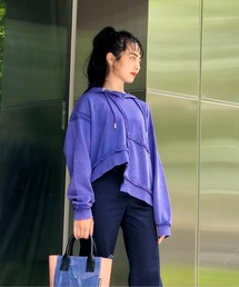 DIESEL | レディース パーカー プルオーバー パッチワーク(パーカー)