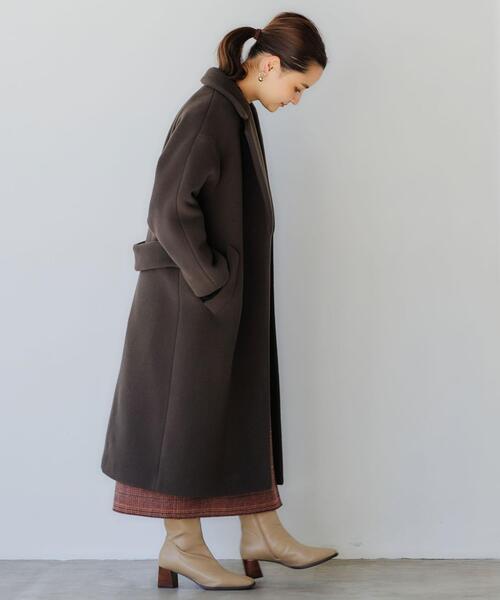 green label relaxing（グリーンレーベルリラクシング）の「【WEB限定】［XS/H148-155㎝］FAbRICA ファブリカ チェスター コート（チェスターコート・レディース・ターコイズブルー/ベージュ/ダークグレー・XS）」の9枚目の写真