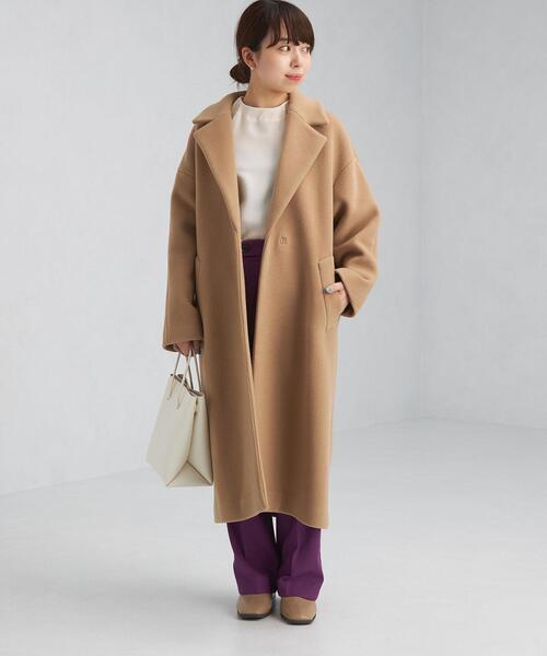 green label relaxing（グリーンレーベルリラクシング）の「【WEB限定】［XS/H148-155㎝］FAbRICA ファブリカ チェスター コート（チェスターコート・レディース・ターコイズブルー/ベージュ/ダークグレー・XS）」の17枚目の写真