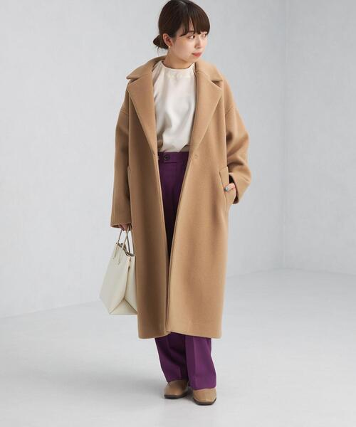 green label relaxing（グリーンレーベルリラクシング）の「【WEB限定】［XS/H148-155㎝］FAbRICA ファブリカ チェスター コート（チェスターコート・レディース・ターコイズブルー/ベージュ/ダークグレー・XS）」の18枚目の写真