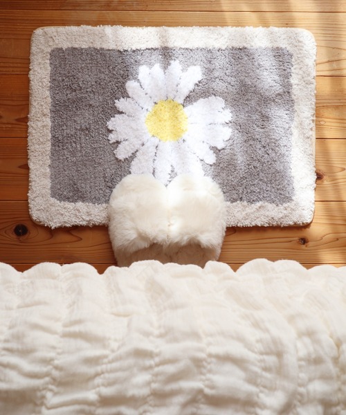 BIRTHDAY BAR（バースデイバー）の「フラワーラグ（ラグ/マット・レディース・グリーン/グレー・フリー）」の6枚目の写真