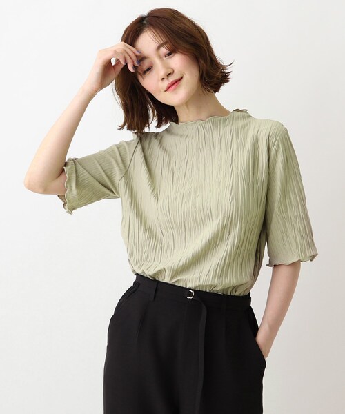 DRESKIP（ドレスキップ）の「◆ランダムプリ－ツトップス（Tシャツ/カットソー・レディース・ブラック/カーキ/ライトベージュ・03/02）」の3枚目の写真