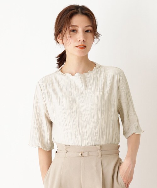 DRESKIP（ドレスキップ）の「◆ランダムプリ－ツトップス（Tシャツ/カットソー・レディース・ブラック/カーキ/ライトベージュ・03/02）」の2枚目の写真