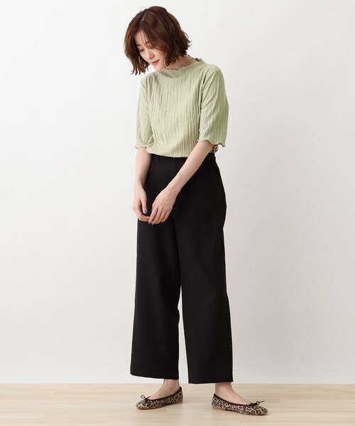 DRESKIP（ドレスキップ）の「◆ランダムプリ－ツトップス（Tシャツ/カットソー・レディース・ブラック/カーキ/ライトベージュ・03/02）」の6枚目の写真