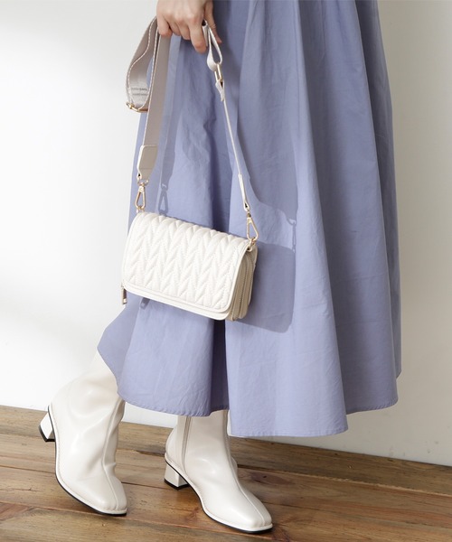 N.(N. Natural Beauty Basic)(エヌエヌナチュラルビューティーベーシック)の「◆ニットドッキングコットンワンピース(ワンピース・レディース・ブラック/モカ/ブルー・MEDIUM)」の7枚目の写真