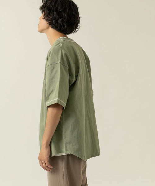 ITEMS URBANRESEARCH(アイテムズ アーバンリサーチ)の「ベースボール半袖シャツ(シャツ/ブラウス・メンズ・カーキ/オフホワイト/ベージュ・MEDIUM/LARGE)」の18枚目の写真