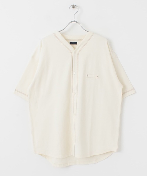 ITEMS URBANRESEARCH(アイテムズ アーバンリサーチ)の「ベースボール半袖シャツ(シャツ/ブラウス・メンズ・カーキ/オフホワイト/ベージュ・MEDIUM/LARGE)」の14枚目の写真