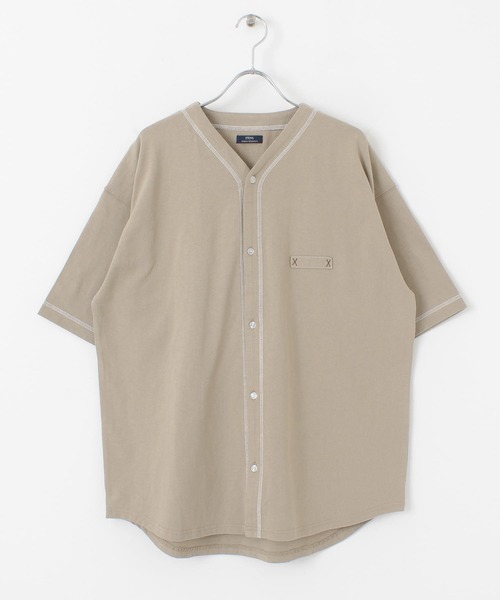 ITEMS URBANRESEARCH(アイテムズ アーバンリサーチ)の「ベースボール半袖シャツ(シャツ/ブラウス・メンズ・カーキ/オフホワイト/ベージュ・MEDIUM/LARGE)」の20枚目の写真