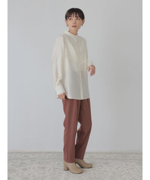 rem closet（レムクローゼット）の「ケープシャツ（シャツ/ブラウス・レディース・ブラウン/アイボリー/チャコールグレー・S）」の13枚目の写真