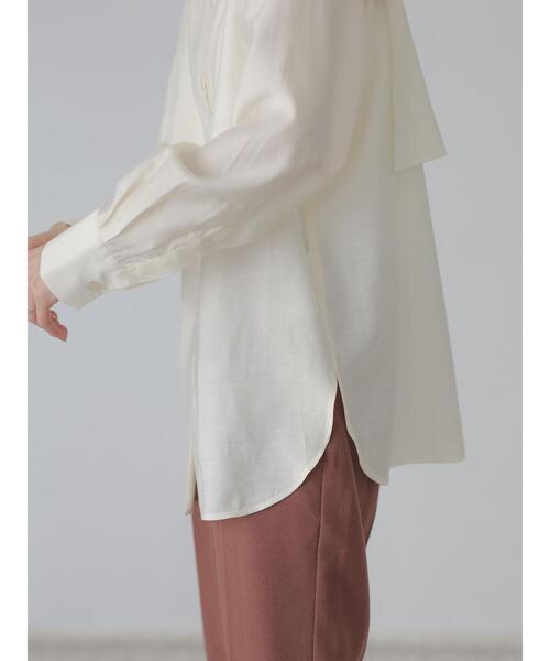 rem closet（レムクローゼット）の「ケープシャツ（シャツ/ブラウス・レディース・ブラウン/アイボリー/チャコールグレー・S）」の16枚目の写真