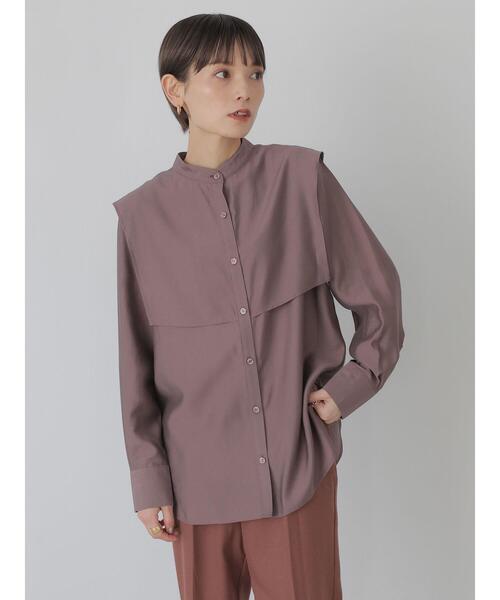 rem closet（レムクローゼット）の「ケープシャツ（シャツ/ブラウス・レディース・ブラウン/アイボリー/チャコールグレー・S）」の22枚目の写真