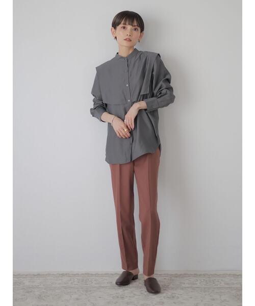 rem closet（レムクローゼット）の「ケープシャツ（シャツ/ブラウス・レディース・ブラウン/アイボリー/チャコールグレー・S）」の11枚目の写真