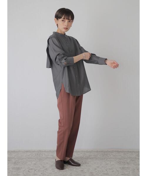 rem closet（レムクローゼット）の「ケープシャツ（シャツ/ブラウス・レディース・ブラウン/アイボリー/チャコールグレー・S）」の17枚目の写真