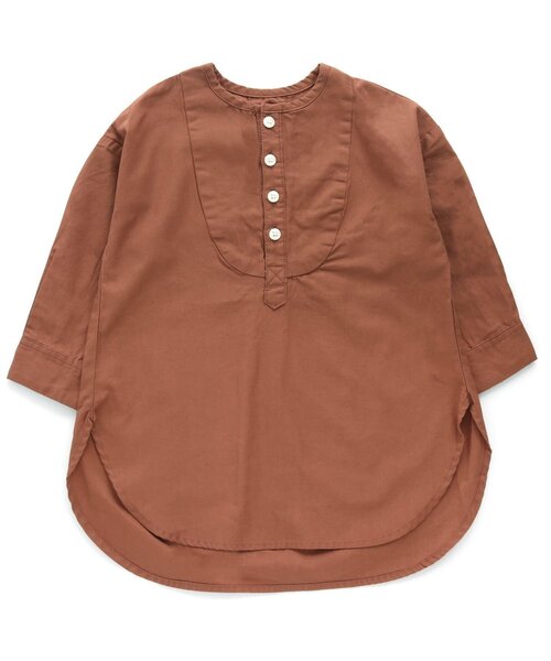 Ampersand（アンパサンド）の「ヨークデザインロングシャツ（シャツ/ブラウス・キッズ・カーキ/アイボリー/キャメル・90/100/110/120/80/130/70/140）」の3枚目の写真