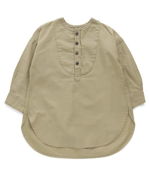 Ampersand（アンパサンド）の「ヨークデザインロングシャツ（シャツ/ブラウス・キッズ・カーキ/アイボリー/キャメル・90/100/110/120/80/130/70/140）」の2枚目の写真