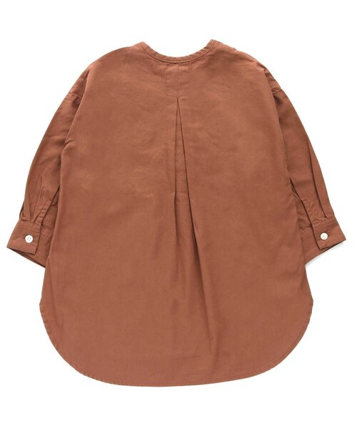 Ampersand（アンパサンド）の「ヨークデザインロングシャツ（シャツ/ブラウス・キッズ・カーキ/アイボリー/キャメル・90/100/110/120/80/130/70/140）」の4枚目の写真