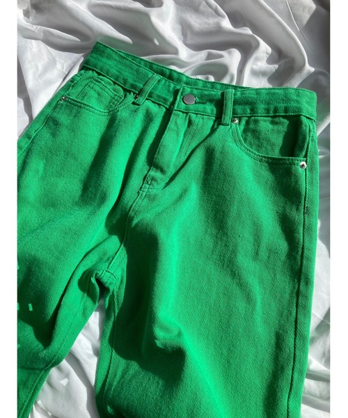 WC（ダブル シー）の「カラーデニムパンツ（デニムパンツ・レディース・ピンク/オレンジ/グリーン/イエロー/ホワイト/パープル/マスタード・FREE）」の10枚目の写真