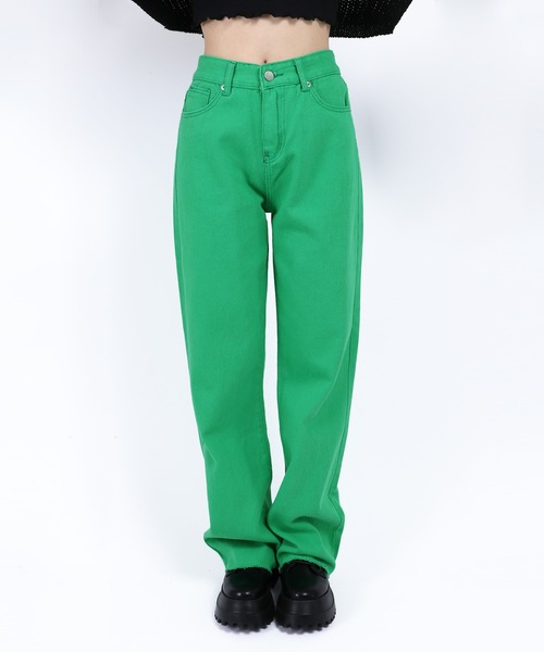 WC（ダブル シー）の「カラーデニムパンツ（デニムパンツ・レディース・ピンク/オレンジ/グリーン/イエロー/ホワイト/パープル/マスタード・FREE）」の18枚目の写真