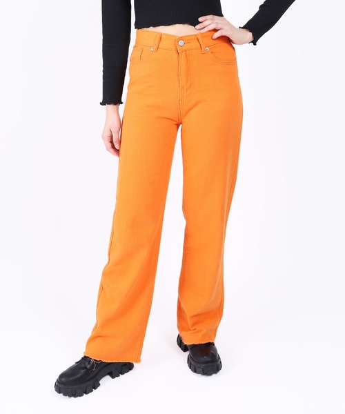 WC（ダブル シー）の「カラーデニムパンツ（デニムパンツ・レディース・ピンク/オレンジ/グリーン/イエロー/ホワイト/パープル/マスタード・FREE）」の19枚目の写真