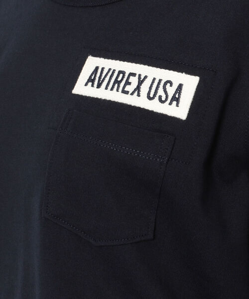 AVIREX(アヴィレックス)の「ファティーグロングスリーブティーシャツ/ L/S FATIGUE T-SHIRT(Tシャツ/カットソー・レディース・ネイビー/ホワイト/Black/ブラック・SMALL/MEDIUM/LARGE)」の8枚目の写真