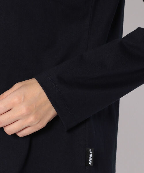 AVIREX(アヴィレックス)の「ファティーグロングスリーブティーシャツ/ L/S FATIGUE T-SHIRT(Tシャツ/カットソー・レディース・ネイビー/ホワイト/Black/ブラック・SMALL/MEDIUM/LARGE)」の10枚目の写真