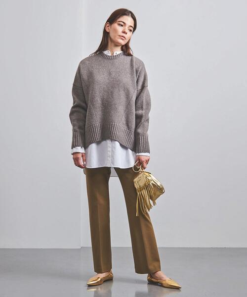 UNITED ARROWS(ユナイテッドアローズ)の「<UNITED ARROWS>PONTE フレアパンツ W(その他パンツ・レディース・ブラック/ベージュ・38/36/34)」の4枚目の写真