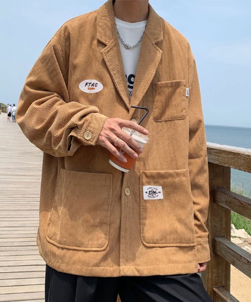 ワッペン付きコーデュロイワークジャケット（ブルゾン）｜MGV