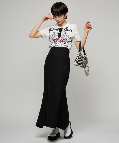 Narcissus(ナルシス)の「【Narcissus】ハイウエストフレアスカート(スカート・レディース・ブラック/グレー・FREE)」の2枚目の写真