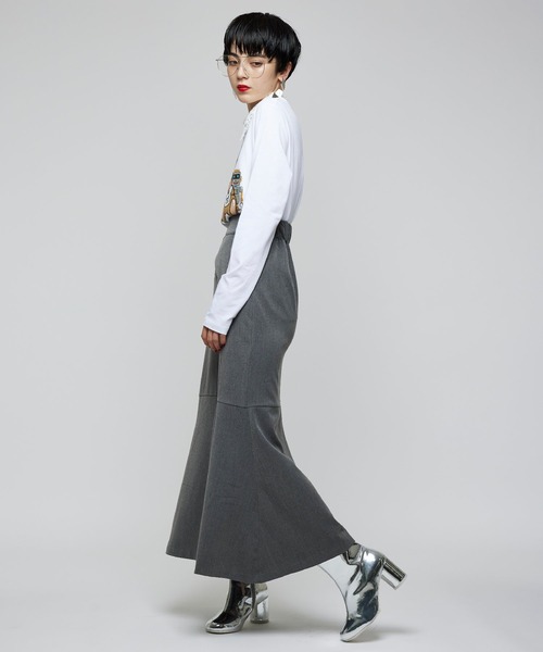 Narcissus(ナルシス)の「【Narcissus】ハイウエストフレアスカート(スカート・レディース・ブラック/グレー・FREE)」の10枚目の写真