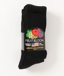 FRUIT OF THE LOOM（フルーツオブザルーム）の「クルー丈ベーシック無地ソックス / 3足セット / シンプル / モノトーン（ソックス/靴下・メンズ）」
