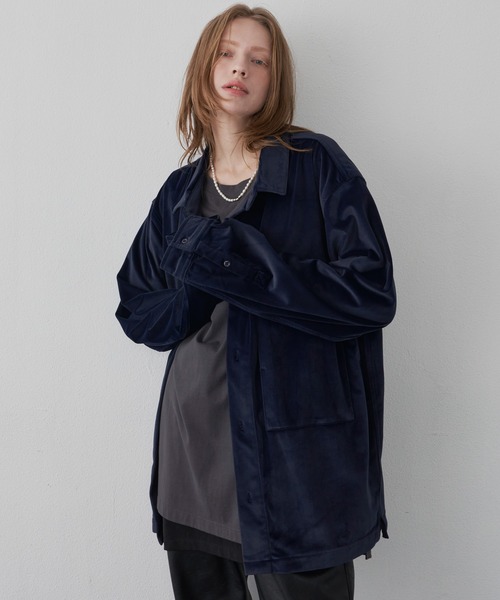 AIVER（アイバー）の「AIVER マットベロアL/Sシャツ（シャツ/ブラウス 