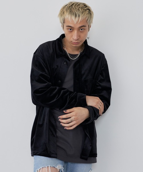 AIVER（アイバー）の「AIVER マットベロアL/Sシャツ（シャツ/ブラウス 