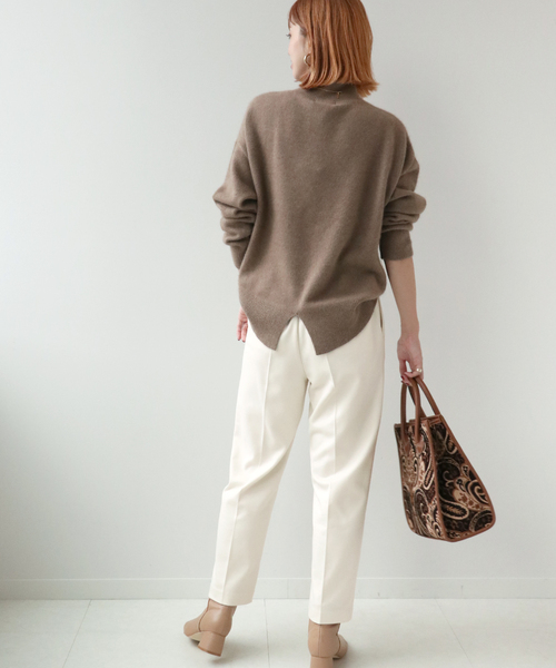 Simplicite（サンプリシテ）の「起毛TR テーパードパンツ◆（スラックス・レディース・ホワイト/ブラック・FREE）」の18枚目の写真