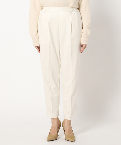 Simplicite（サンプリシテ）の「起毛TR テーパードパンツ◆（スラックス・レディース・ホワイト/ブラック・FREE）」の14枚目の写真