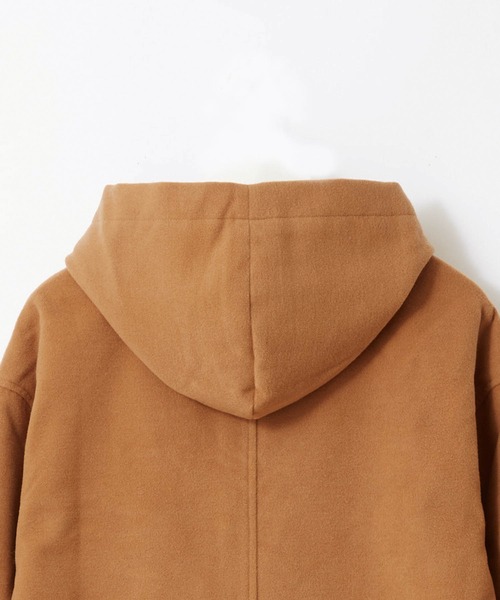 Anchor Smith（アンカー スミス）の「オーバーサイズテックウールシャギーメルトンフーデッドロングコート（ダウンジャケット/コート・メンズ・キャメル・M/L）」の4枚目の写真