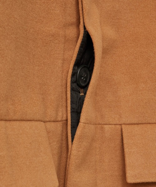 Anchor Smith（アンカー スミス）の「オーバーサイズテックウールシャギーメルトンフーデッドロングコート（ダウンジャケット/コート・メンズ・キャメル・M/L）」の5枚目の写真