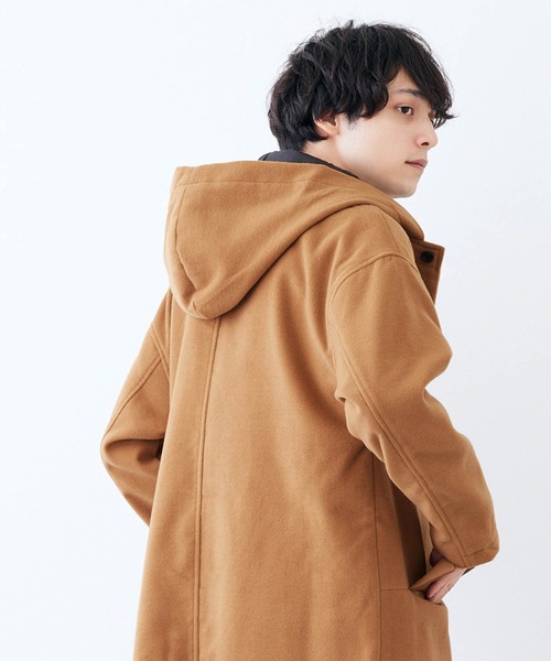 Anchor Smith（アンカー スミス）の「オーバーサイズテックウールシャギーメルトンフーデッドロングコート（ダウンジャケット/コート・メンズ・キャメル・M/L）」の11枚目の写真