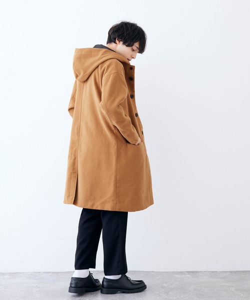 Anchor Smith（アンカー スミス）の「オーバーサイズテックウールシャギーメルトンフーデッドロングコート（ダウンジャケット/コート・メンズ・キャメル・M/L）」の15枚目の写真