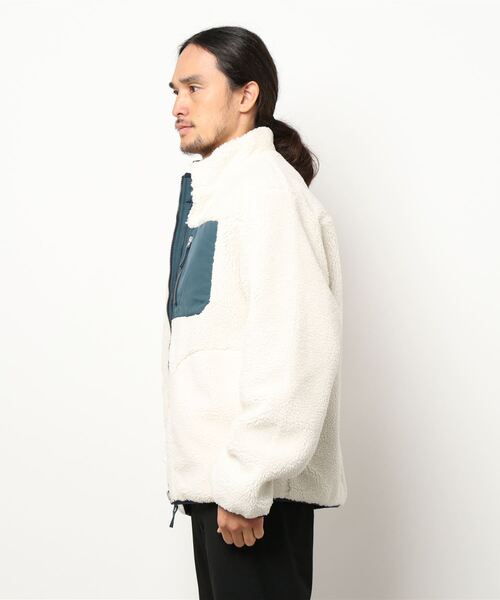 ikka（イッカ）の「リバーシブルボアフリースブルゾン（ブルゾン・メンズ・ブラック/ベージュ/オフホワイト・L/M/XL）」の6枚目の写真