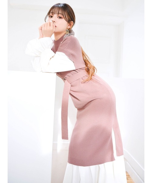 dazzlin（ダズリン）の「2WAYシャツニットワンピース（ワンピース・レディース・ブラック/ブラウン/モカ・FREE）」の18枚目の写真