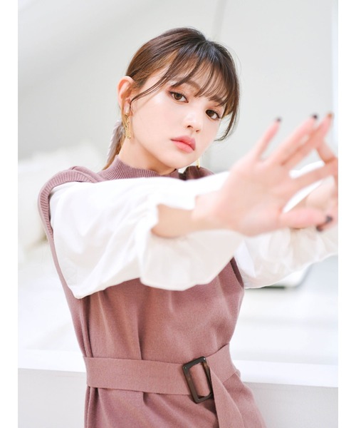 dazzlin（ダズリン）の「2WAYシャツニットワンピース（ワンピース・レディース・ブラック/ブラウン/モカ・FREE）」の19枚目の写真