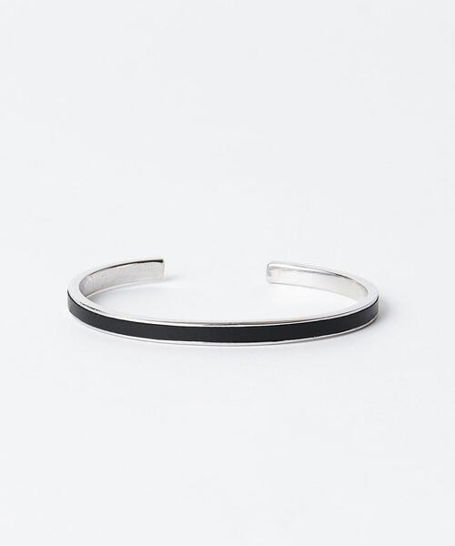 BEAUTY&YOUTH UNITED ARROWS（ビューティーアンドユースユナイテッドアローズ）の「【WEB限定】 by レザー/ブラス バングル（バングル/リストバンド・メンズ・ブラック/ダークブラウン・FREE）」の9枚目の写真