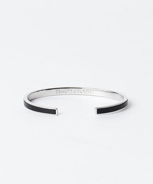 BEAUTY&YOUTH UNITED ARROWS（ビューティーアンドユースユナイテッドアローズ）の「【WEB限定】 by レザー/ブラス バングル（バングル/リストバンド・メンズ・ブラック/ダークブラウン・FREE）」の5枚目の写真